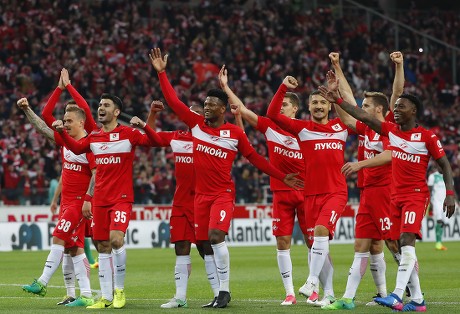 Fc Spartak Moscow Team Players Celebrate Editorial Stock Photo