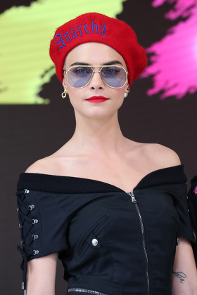 Cara Delevingne Wearing Beret Featuring 