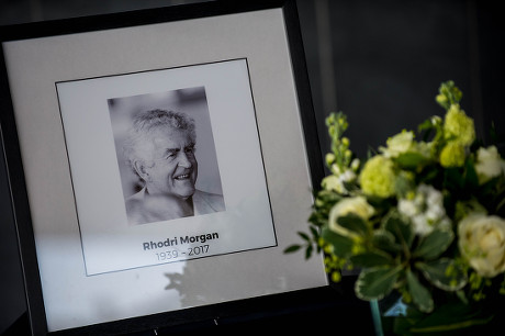 A book of condolence for former Welsh first minister Rhodri Morgan at the Senedd, Cardiff, Wales, UK - 18 May 2017