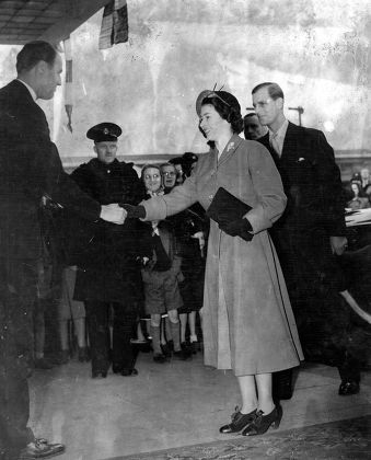 Princess Elizabeth Pictured Shaking Hands 2nd Editorial Stock Photo ...