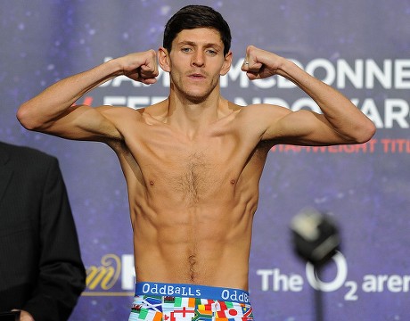 Jamie Mcdonnell Matchroom Boxing - Weigh In. Jamie Mcdonell V Fernando Vargas. Jamie Mcdonnell Poses For The Cameras After Making Weight.