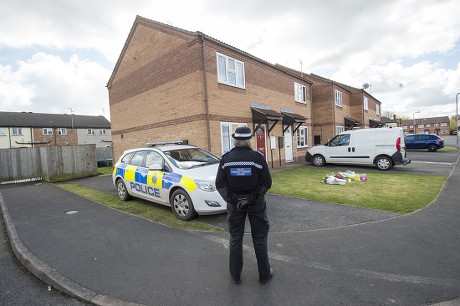 House In Spalding Lincolnshire Where Elizabeth Edwards (liz Edwards) And Her Daughter Katie Were Killed On Friday. Two 14-year-olds Are Charged With Murders Of The Dinner Lady And Her Daughter 13 Who Were Found Stabbed To Death. Picture David Parker
