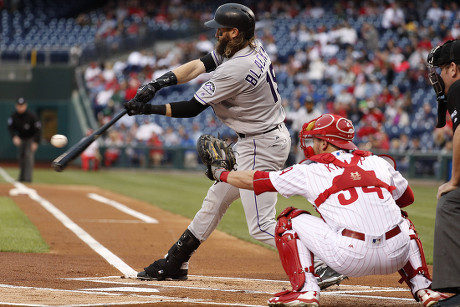 Colorado Rockies Catcher Tony Wolters 14 Editorial Stock Photo