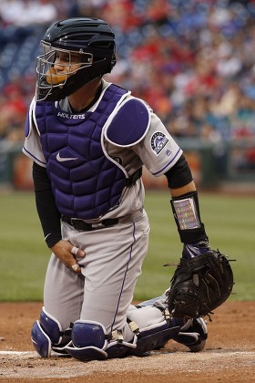 Colorado Rockies Catcher Tony Wolters 14 Editorial Stock Photo