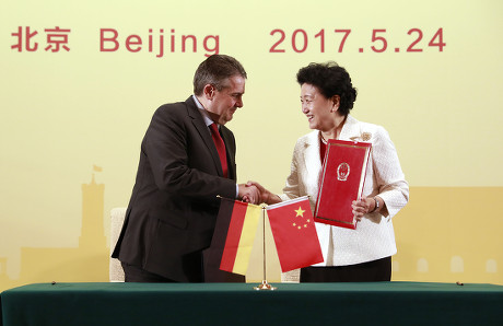 German Vice-Chancellor and Foreign Minister Sigmar Gabriel visits China, Beijing - 24 May 2017