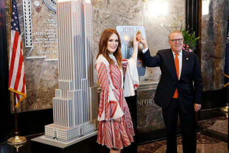 Empire State Building hosts Julianne Moore to honor National Gun Violence Awareness Day with Everytown for Gun Safety, New York, USA - 01 Jun 2017