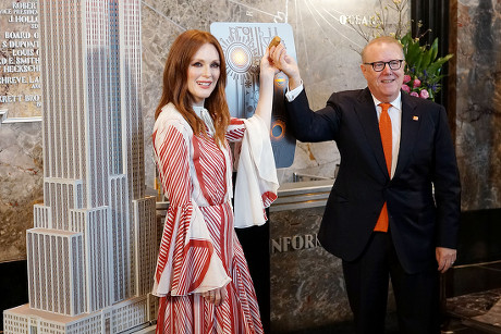 Empire State Building hosts Julianne Moore to honor National Gun Violence Awareness Day with Everytown for Gun Safety, New York, USA - 01 Jun 2017