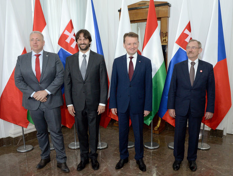 Visegrad Group Interior Ministers meeting in Warsaw, Poland - 12 Jun 2017