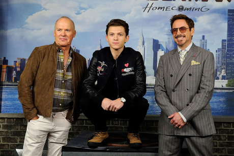 Michael Keaton Tom Holland Robert Downey Editorial Stock Photo - Stock ...