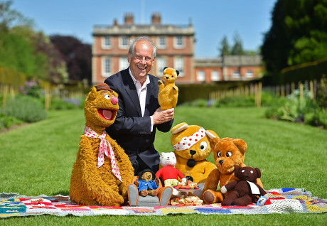Collection Of Teddy Bears From Broadcaster And Former Mp Giles Brandreth (pictured With Fozzie Bear Sooty Pudsey Nookie Rupert And Paddington Bear) Gifted To Newby Hall Ripon North Yorkshire In A New Permanent Exhibition. Pic Bruce Adams / Copy Brook