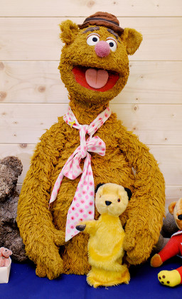 Fozzie Bear From 1960's Muppet Show With Sooty. Collection Of Teddy Bears From Broadcaster And Former Mp Giles Brandreth Gifted To Newby Hall Ripon North Yorkshire In A New Permanent Exhibition. Pic Bruce Adams / Copy Brooke -24/5/16.