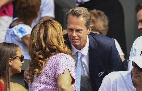 Roger Federers Wife Mirka Kisses Steffen Editorial Stock Photo - Stock