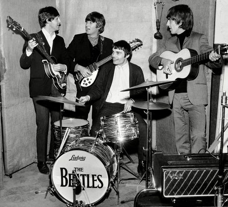 Beatles John Lennon (died December 1980) Paul Mccartney George Harrison (died November 2001) And Guest Drummer Jimmy Nicol On The Drums. Cockney Drummer Jimmy Nicol Of The Blue Flames Invited To Join Them On Their European Tour When Ringo Starr Colla