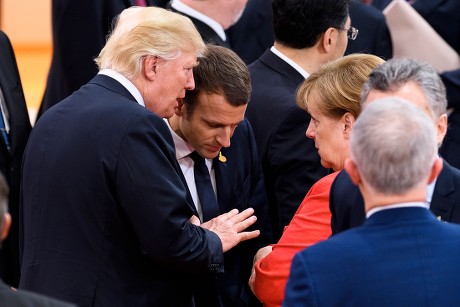 Angela Merkel Emmanuel Macron Donald Trump Editorial Stock Photo ...