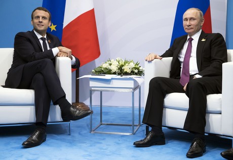 Emmanuel Macron Vladimir Putin Editorial Stock Photo - Stock Image ...