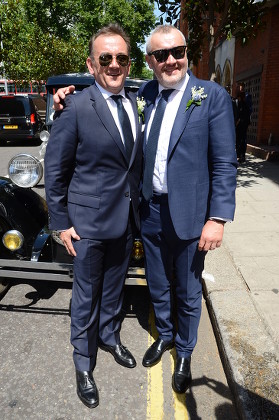 Rob and Sebastien Van Helden Barbereau Wedding and Christening, London, UK - 07 Jul 2017