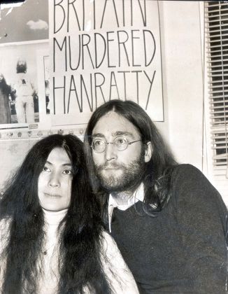 John Lennon His Wife Yoko Ono Editorial Stock Photo - Stock Image