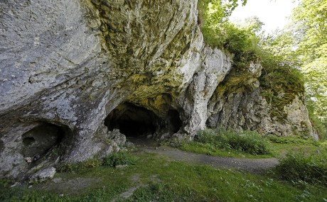 View On Entrance Ice Age Cave Editorial Stock Photo - Stock Image 