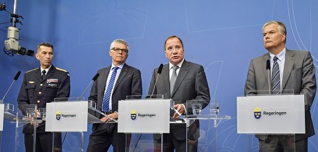 Swedish PM press conference on the Swedish Transport Agency leak, Stockholm, Sweden - 24 Jul 2017