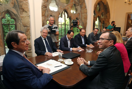 United Nations Special Adviser Espen Barth Eide meeting with Cyprus President, Nicosia - 03 Aug 2017