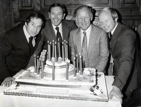 From L To R: Cliff Morgan David Coleman Frank Bough And Tony Gubba. Pictured At The International Sports Writers Club In Lindon To Celebrate 21 Years Of The Television Programme ''grandstand''.