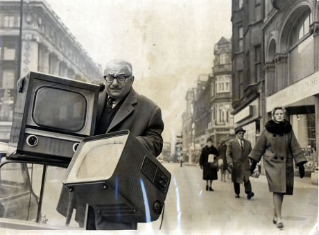 David Kossoff The Film And Television Star Is Pictured Arriving At The Oxfam Shop In Oxford Street With Two Television Sets- His Contribution To The Oxfam Appeal.