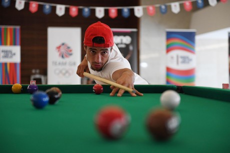 Ashley Mckenzie Plays Pool. Gb Judo Train In Belo Horizonte. For The Rio Olympics Brazil. Pic Andy Hooper/daily Mail Olympics Feature.