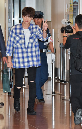 Jae-Joong Kim at Tokyo Haneda Airport, Japan - 12 Aug 2017