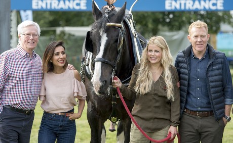 The Countryfile Tv Presenters At The Countryfile Live Event At Blenheim Palace In Oxfordshire. John Craven Anita Rani Ellie Harrison And Adam Henson. Picture David Parker 04/08/2016 Writer David Leafe.