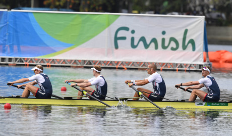 Team Gb Rowing Mo Sibhi Alex Gregory George Nash And Constantine Louloudis Win Gold In The Coxless Four Rio Olympics Brazil. Pic Andy Hooper/daily Mail.
