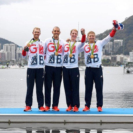 Team Gb Rowing Mo Sibhi Alex Gregory George Nash And Constantine Louloudis Win Gold In The Coxless Four Rio Olympics Brazil. Pic Andy Hooper/daaiy Mail.