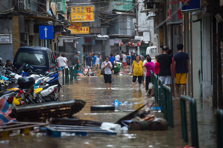 Flooding Guangzhou After Typhoon Hato Editorial Stock Photo - Stock ...