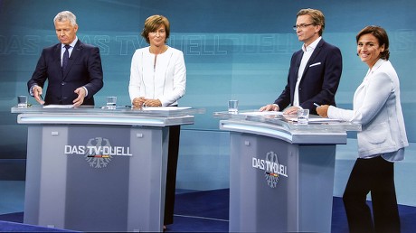 Merkel - Schulz TV debate, Berlin, Germany - 03 Sep 2017
