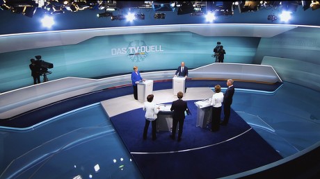 Merkel - Schulz TV debate, Berlin, Germany - 03 Sep 2017