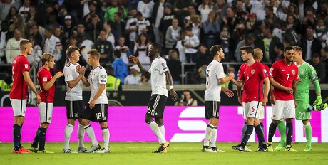 German Players White Shake Hands Norwegian Editorial Stock Photo ...
