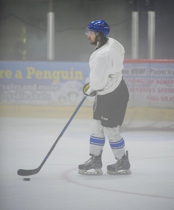 Ice Hockey Player Liam Stewart Son Of Rod Stewart And Rachel Hunter During A Training Session For Coventry Blaze.