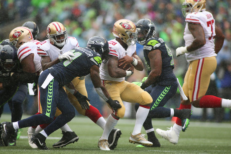 Seattle Seahawks' Kam Chancellor in action during a NFL football practice  Monday, Aug. 2, 2010, in Renton, Wash. (AP Photo/Elaine Thompson Stock  Photo - Alamy