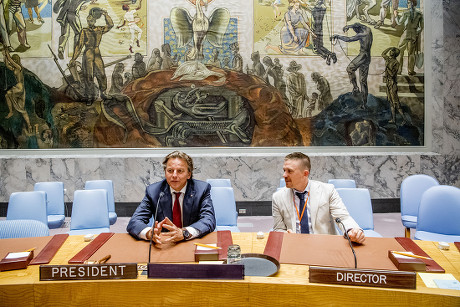 Dutch Foreign Minister Bert Koenders talks with Johnny de Mol at UN General Assembly, New York, USA - 20 Sep 2017