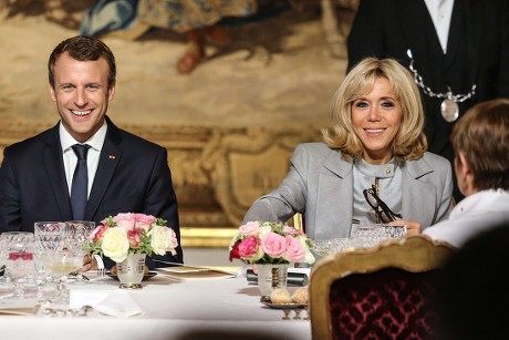 Emmanuel Macron Brigitte Trogneux Editorial Stock Photo - Stock Image