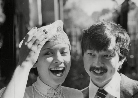Restaurateur Michael Chow With His Bride Tina Lutz After Their Wedding At Chelsea Register Office. Box 749 81304174 A.jpg.