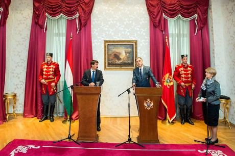 Hungarian President Ader on official visit to Montenegro, Cetinje - 04 Oct 2017