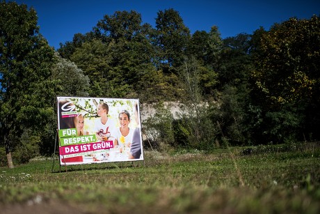 Austrian federal elections posters in Vienna, Spielfeld, Austria - 05 Oct 2017