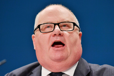 Eric Pickles Gives A Speech At The Annual Conservative Party Conference At The Birmingham International Conference Centre.