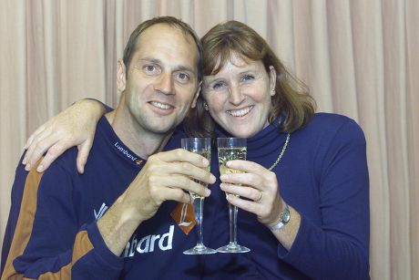 Steve Redgrave Celebrating With His Wife Ann At Home In Marlow On His Retirement From Olympic Rowing - Steve Redgrave Announces His Retirement - As Olympic Gold Medallist Steve Redgrave Finally Announced His Retirement From Rowing His Relieved Wife D