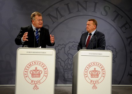 Defence press conference, Copenhagen, Denmark - 11 Oct 2017