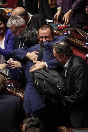 Election-law bill passed by Lower House, Rome, Italy - 12 Oct 2017