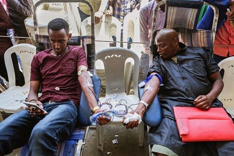 Somalians in Kenya donate blood for vicitims of Mogadishu bomb attack, Nairobi - 17 Oct 2017