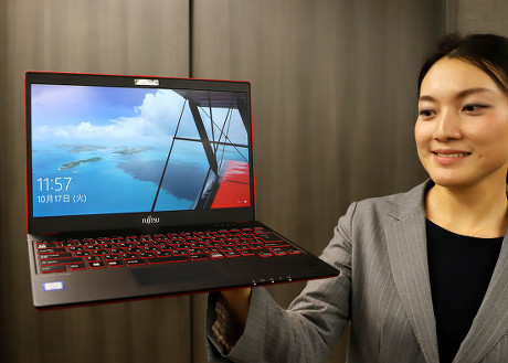 Employee Japans Fujitsu Client Computing Displays Editorial Stock