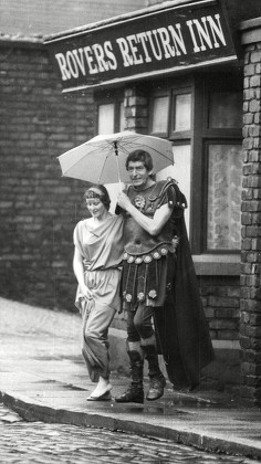 Gerry Cowan As A Roman Soldier And Annette Farrant As His Girlfriend In Television Documentary 'yesterday's Dust Tomorrow's Dreams' - A Reconstruction Of The History Of Manchester's Castlefield Area From The Romans To The Rovers Return Pub On Th