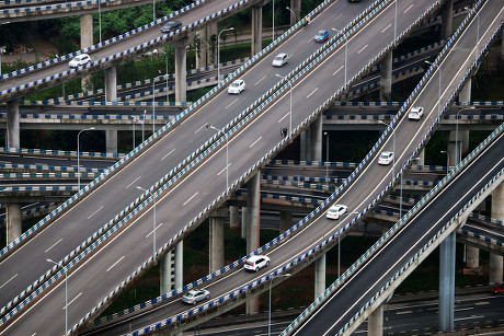 __COUNT__ The Huangjuewan Overpass, Chongqing, China - 19 Oct 2017 ...